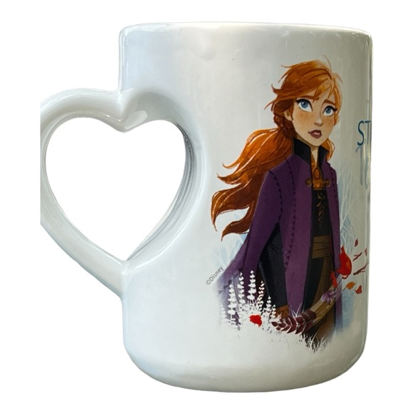 Frozen 2 Coffee Mug, "stronger Together," Heart Cutout Handle Zak - Picture 3 of 5